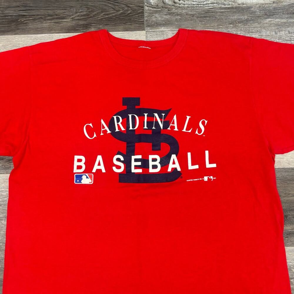 Vintage 90s Champion St Louis Cardinals Baseball Red Mens 2XL Athletic‎ T-Shirt